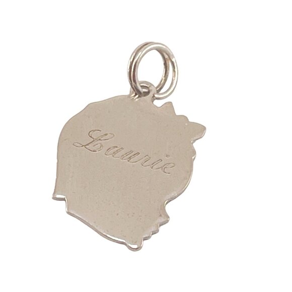 Vintage Dancraft Sterling Silver Custom Laurie 1969 Engraved Pendant - Picture 6 of 6